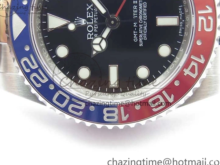 MiroTime 0413 GMT Master II 126719 BLRO Red Blue Ceramic 316L Steel ROF Best Edition Black Dial on SS Bracelet A Elegant 2654